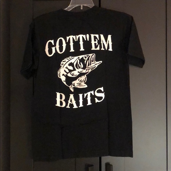 🍀 4 for $15! Gott’em Baits black shirt size small - Picture 4 of 13